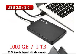 1 TB / 1000 GB USB   გარე ვინჩესტერი თავისი კეისით HDD external case